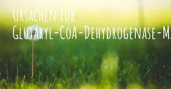 Ursachen für Glutaryl-CoA-Dehydrogenase-Mangel