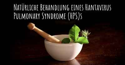 Natürliche Behandlung eines Hantavirus Pulmonary Syndrome (HPS)s