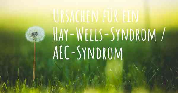 Ursachen für ein Hay-Wells-Syndrom / AEC-Syndrom