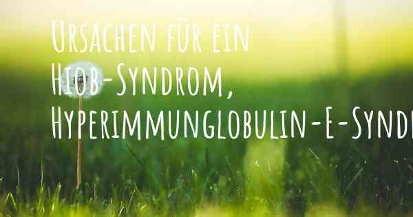 Ursachen für ein Hiob-Syndrom, Hyperimmunglobulin-E-Syndrom