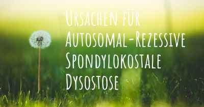 Ursachen für Autosomal-Rezessive Spondylokostale Dysostose