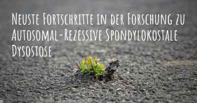 Neuste Fortschritte in der Forschung zu Autosomal-Rezessive Spondylokostale Dysostose