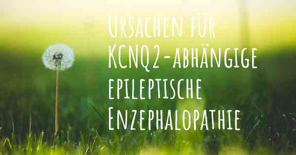 Ursachen für KCNQ2-abhängige epileptische Enzephalopathie