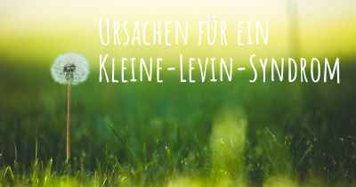 Ursachen für ein Kleine-Levin-Syndrom