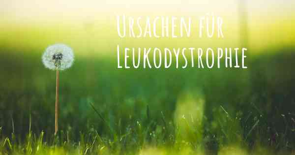 Ursachen für Leukodystrophie