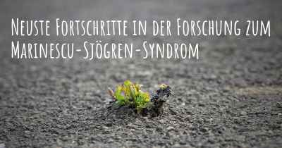 Neuste Fortschritte in der Forschung zum Marinescu-Sjögren-Syndrom