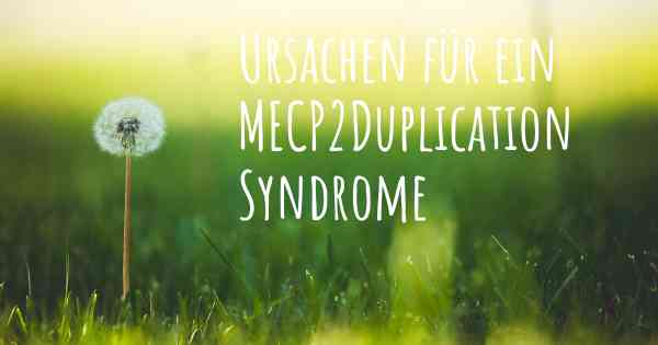 Ursachen für ein MECP2Duplication Syndrome
