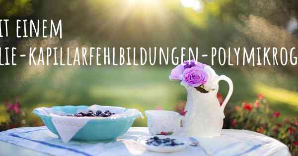 Ernährung mit einem Megalenzephalie-kapillarfehlbildungen-polymikrogyrie-syndrom