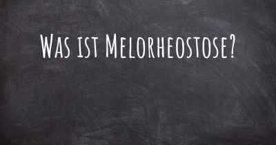 Was ist Melorheostose?