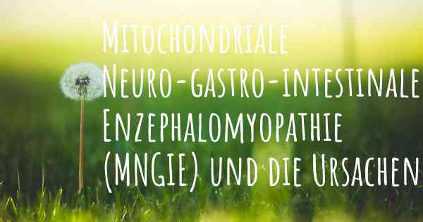 Mitochondriale Neuro-gastro-intestinale Enzephalomyopathie (MNGIE) und die Ursachen