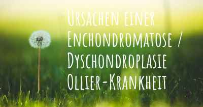 Ursachen einer Enchondromatose / Dyschondroplasie Ollier-Krankheit