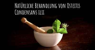 Natürliche Behandlung von Osteitis Condensans ilii