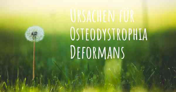 Ursachen für Osteodystrophia Deformans