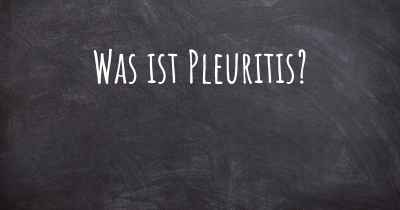 Was ist Pleuritis?