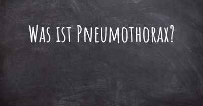 Was ist Pneumothorax?