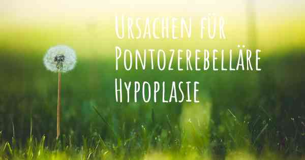 Ursachen für Pontozerebelläre Hypoplasie