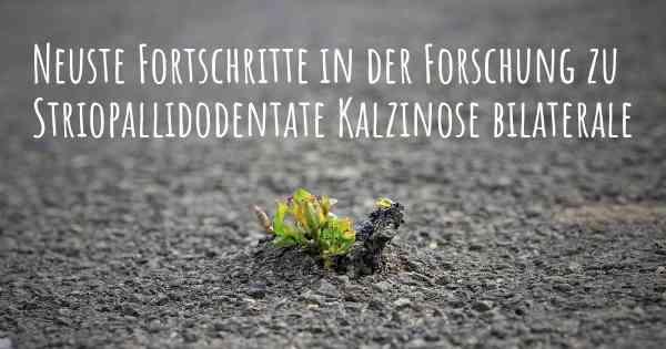 Neuste Fortschritte in der Forschung zu Striopallidodentate Kalzinose bilaterale