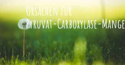 Ursachen für Pyruvat-Carboxylase-Mangel