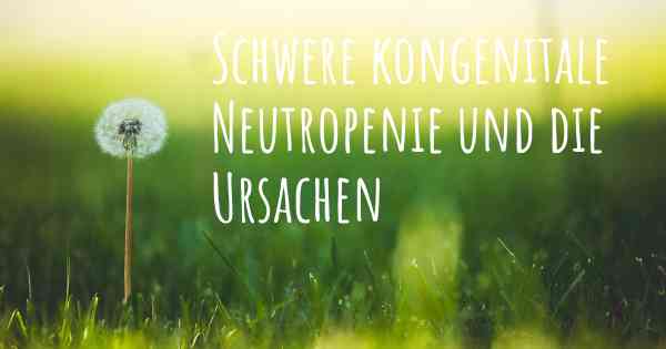 Schwere kongenitale Neutropenie und die Ursachen