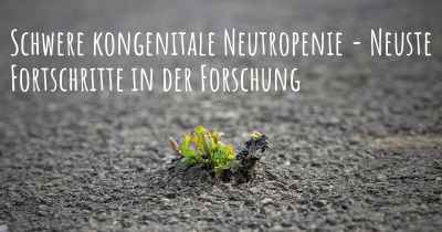 Schwere kongenitale Neutropenie - Neuste Fortschritte in der Forschung