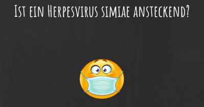 Ist ein Herpesvirus simiae ansteckend?