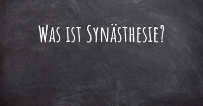 Was ist Synästhesie?