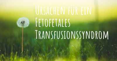 Ursachen für ein Fetofetales Transfusionssyndrom