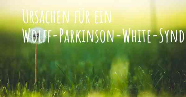 Ursachen für ein Wolff-Parkinson-White-Syndrom