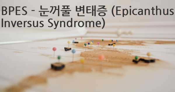 BPES - 눈꺼풀 변태증 (Epicanthus Inversus Syndrome)