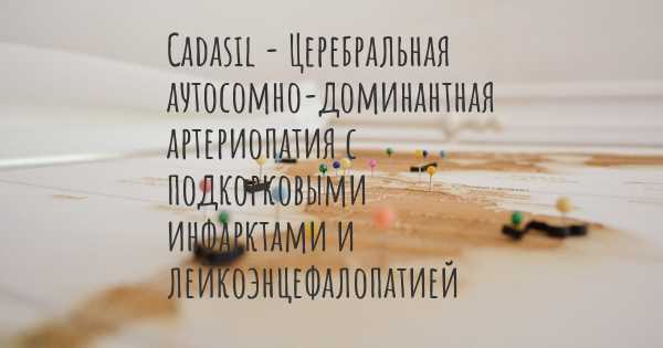 Cadasil - Церебральная аутосомно-доминантная артериопатия с подкорковыми инфарктами и лейкоэнцефалопатией