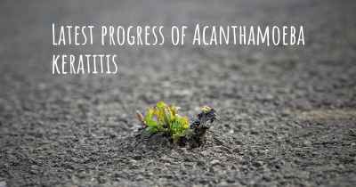 Latest progress of Acanthamoeba keratitis