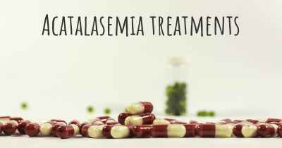 Acatalasemia treatments