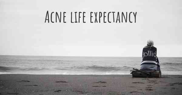 Acne life expectancy