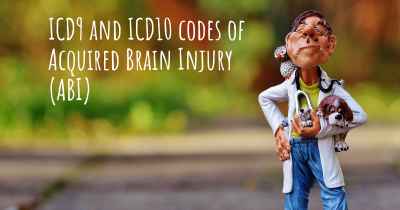 ICD9 and ICD10 codes of Acquired Brain Injury (ABI)