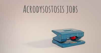 Acrodysostosis jobs