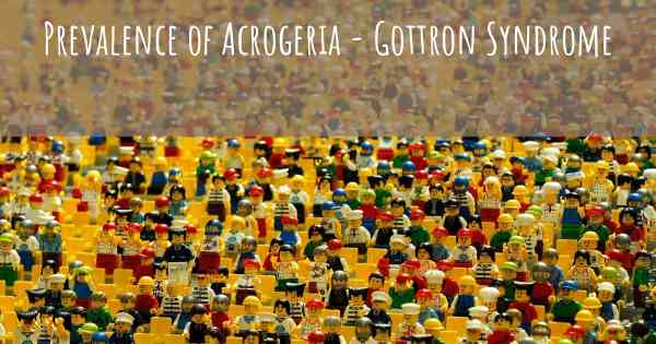 Prevalence of Acrogeria - Gottron Syndrome