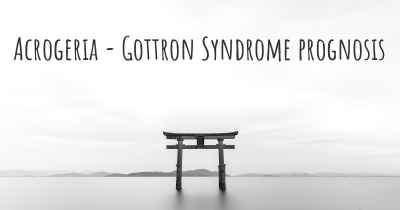 Acrogeria - Gottron Syndrome prognosis