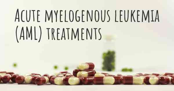 Acute myelogenous leukemia (AML) treatments