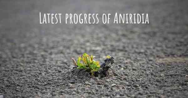 Latest progress of Aniridia