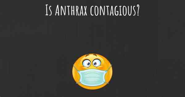 Is Anthrax contagious?