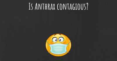 Is Anthrax contagious?