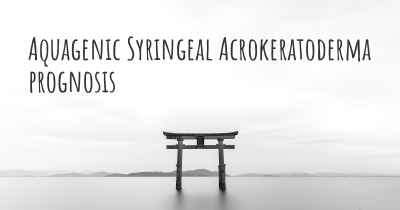 Aquagenic Syringeal Acrokeratoderma prognosis