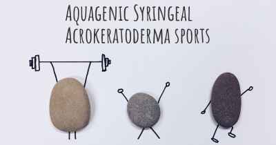 Aquagenic Syringeal Acrokeratoderma sports