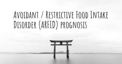 Avoidant / Restrictive Food Intake Disorder (ARFID) prognosis
