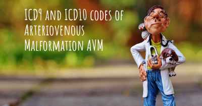 ICD9 and ICD10 codes of Arteriovenous Malformation AVM