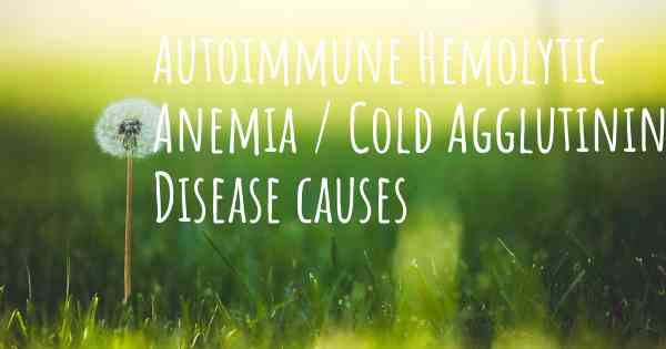 Autoimmune Hemolytic Anemia / Cold Agglutinin Disease causes