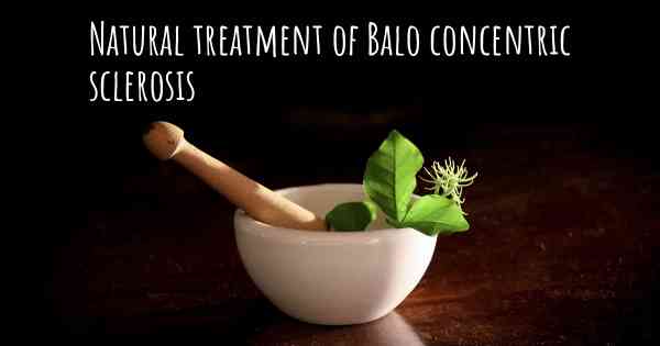Natural treatment of Balo concentric sclerosis