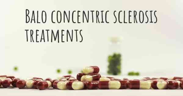 Balo concentric sclerosis treatments