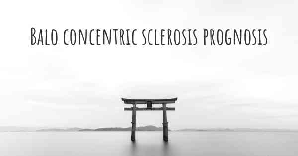 Balo concentric sclerosis prognosis