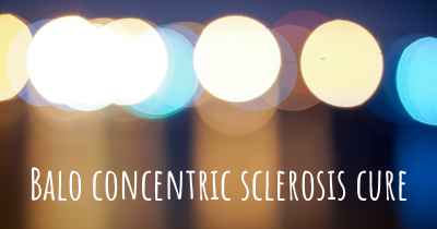 Balo concentric sclerosis cure